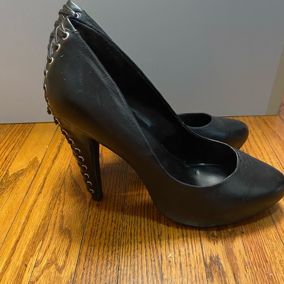 JESSICA SIMPSON HIGH HEELS- CORSET BACK SIZE 8.5 - Picture 6 of 8